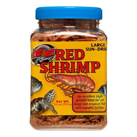 Zoo Med Large Sun-Dried Red Shrimp Pellets Tropical Fish Food, 2.5 Oz