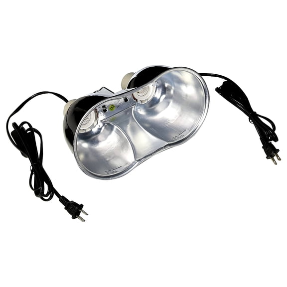 Zoo Med Mini Combo Deep Dome Dual Lamp Fixture, 100 Watt