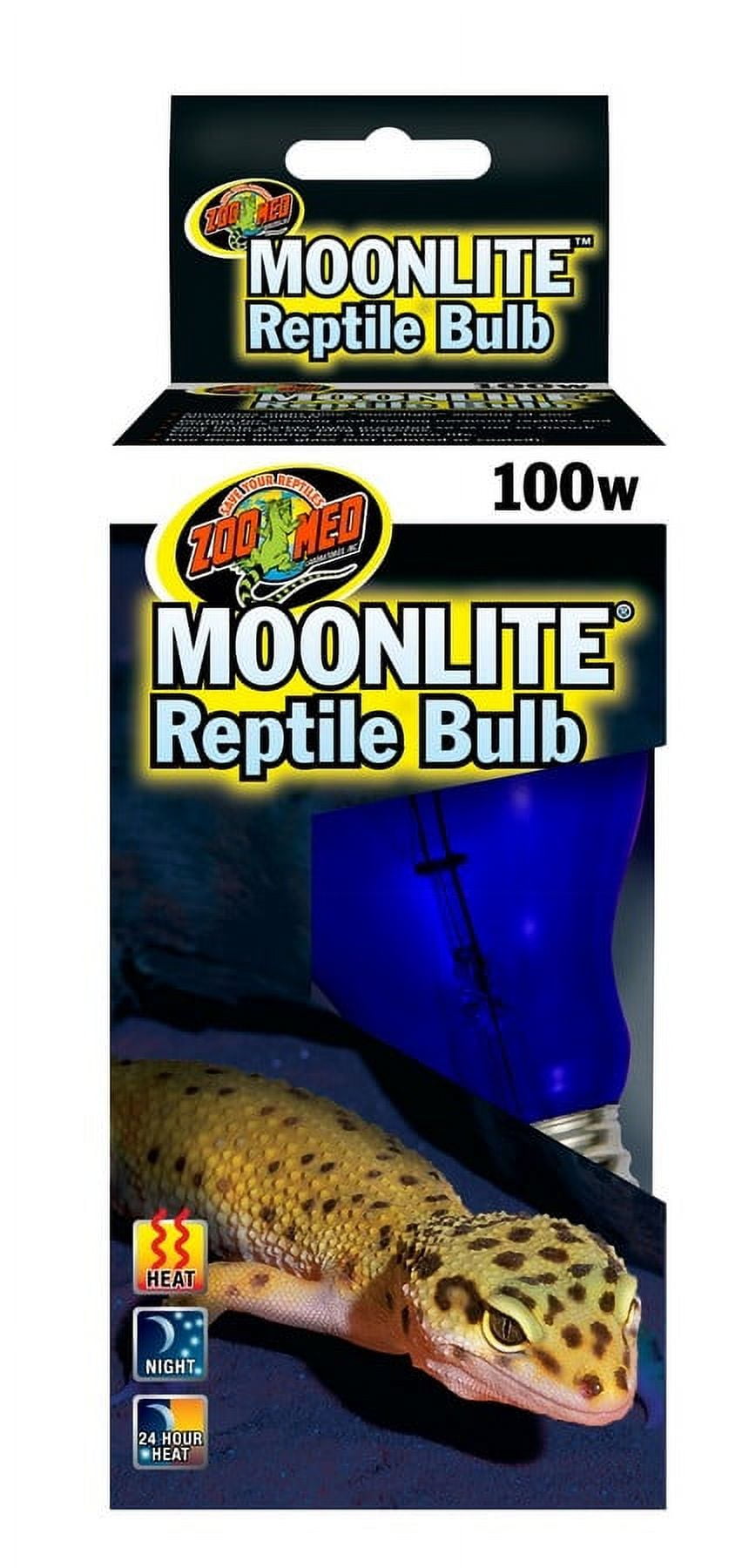 Zoo Med Moonlight Reptile Bulb [Reptile Incandescent Bulbs, Reptile Night Bulbs, Reptile Supplies] 100 watt