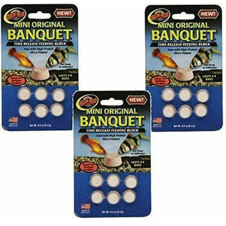 Zoo Med Nano Aquatic Banquet Food Blocks 1 or 3 Pack Made in USA