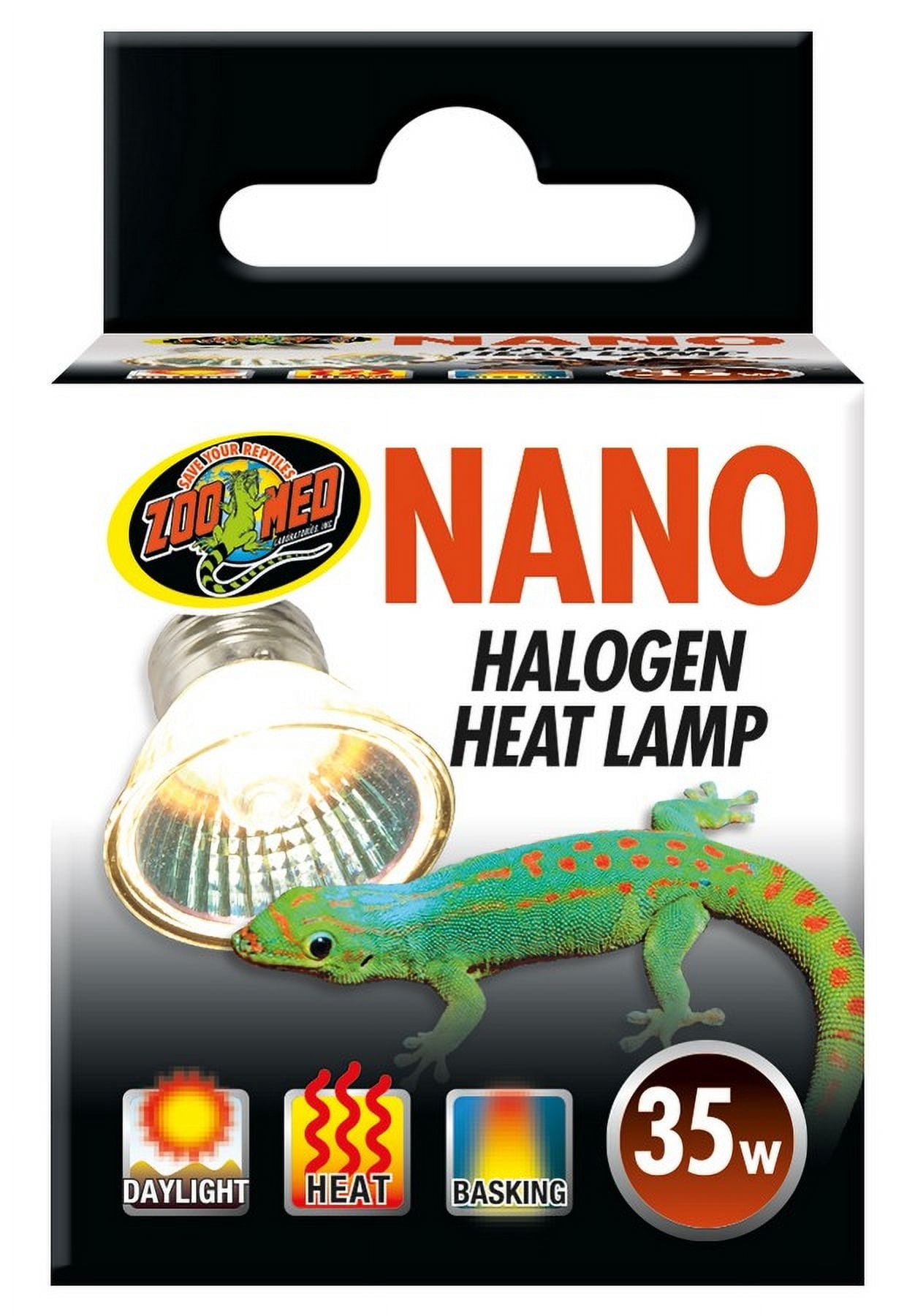 Zoo Med Nano Halogen Heat Lamp [Reptile Halogen Bulbs, Reptile Infrared and Heat Bulbs, Reptile Supplies] 6 count (6 x 35 watt)