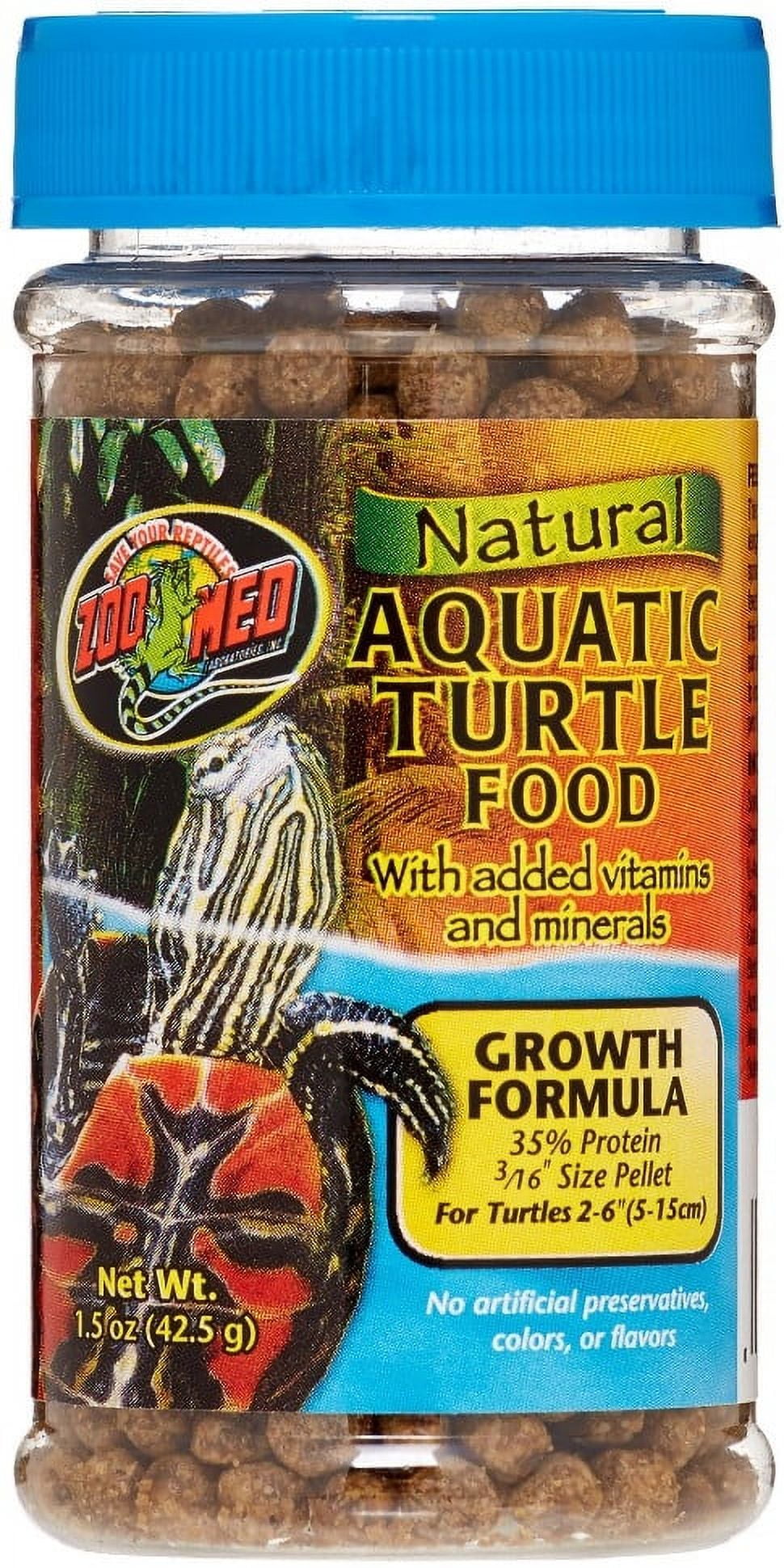 Zoo Med Natural Aquatic Turtle Food Growth Formula - Walmart.com