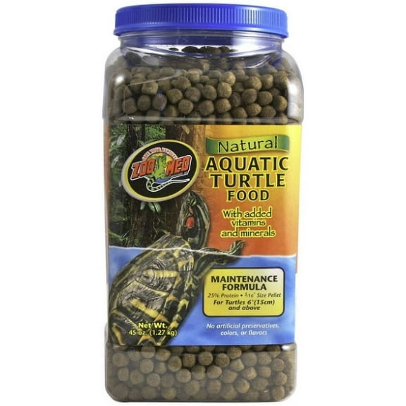 Zoo Med Natural Aquatic Turtle Food Maintenance Formula [Reptile Aquatic Turtle Food, Reptile Supplies] 45 oz