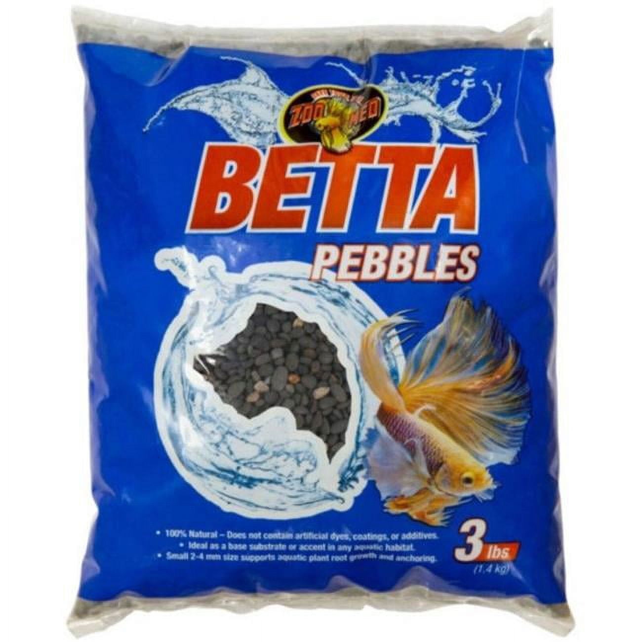 Substrate Betta Fish Zoo Med Natural Betta Pebbles Aquarium Substrate 3 lbs - Walmart.com
