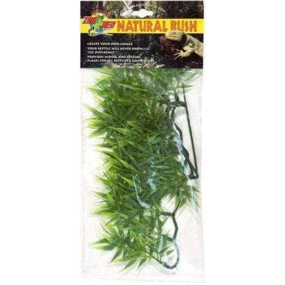 Zoo Med Natural Bush 18” “Artificial” Madagascar Bamboo Plant in Green Plastic Planter