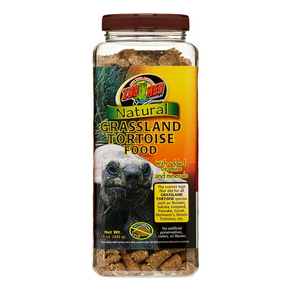 Zoo Med Natural Grassland Tortoise Food, 15 Oz