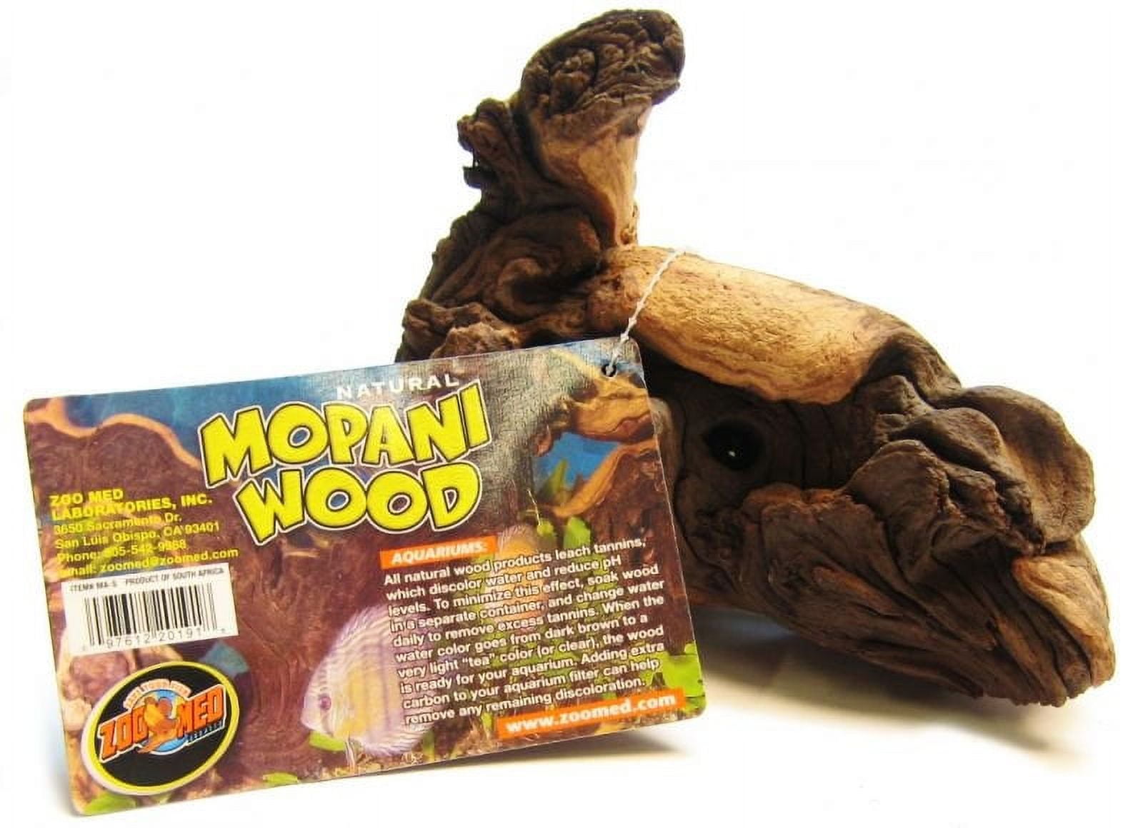 Zoo Med Natural Mopani Wood for Aquariums or Terrariums [Decor, Aquarium Supplies] Small - 1 count