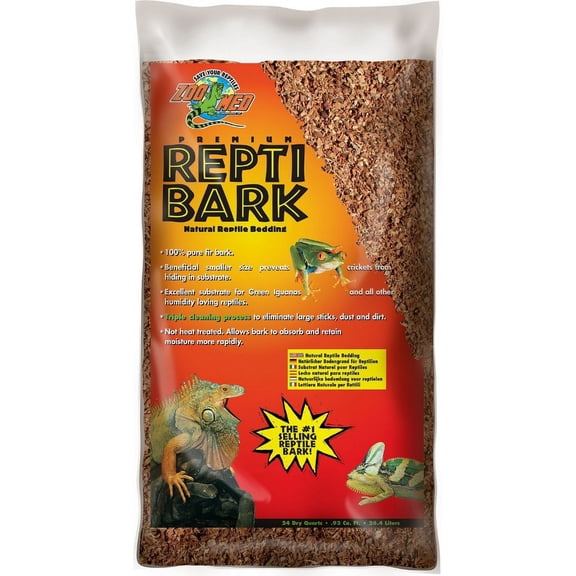 Zoo Med Premium Repti Bark Natural Reptile Bedding [Reptile Bark, Soil and Moss, Reptile Supplies] 48 quart (2 x 24 qt)