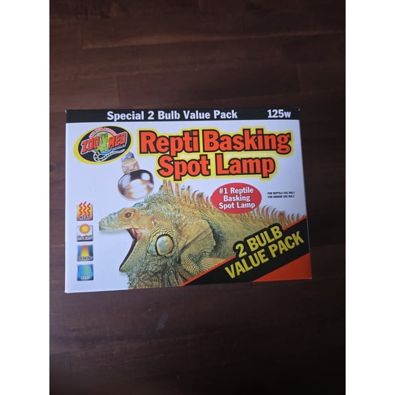 Zoo Med Repti Basking Spot Lamp 125 Watt 2 Bulb Value Pack