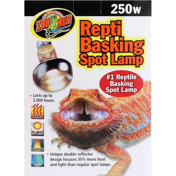 Zoo Med Reptile Basking Spot Lamp 250 Watts, Whites &Amp; Tans