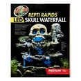 Zoo Med Repti Rapids LED Skull Waterfall Medium, Reptile Tank Decor