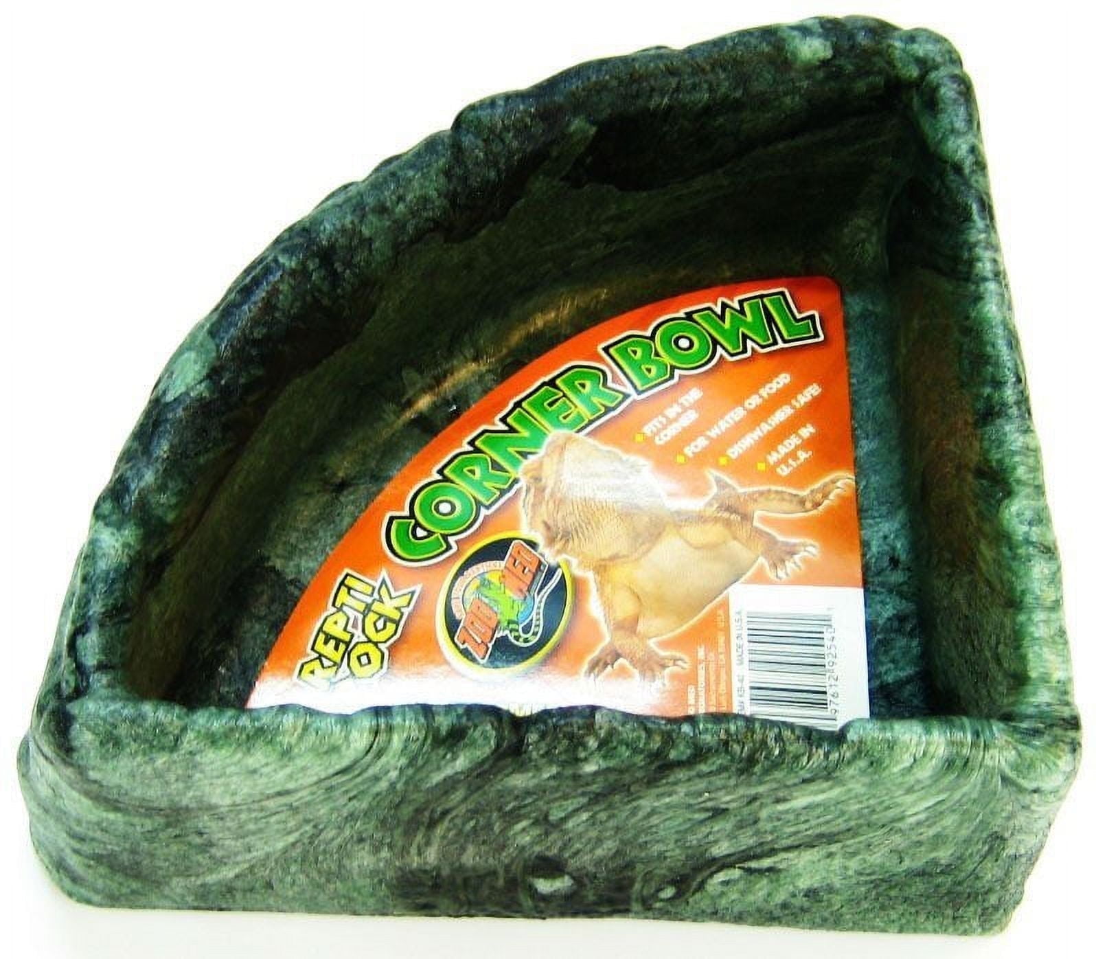 Zoo Med Repti Rock Corner Bowl Large (9" Long x 9" Wide) Pack of 2