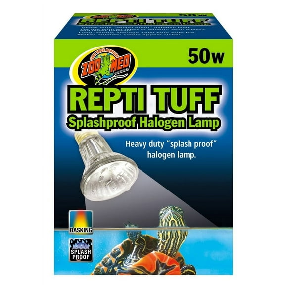 Zoo Med Repti Tuff Splashproof Halogen Lamp [Reptile Halogen Bulbs, Reptile Supplies] 50 watt