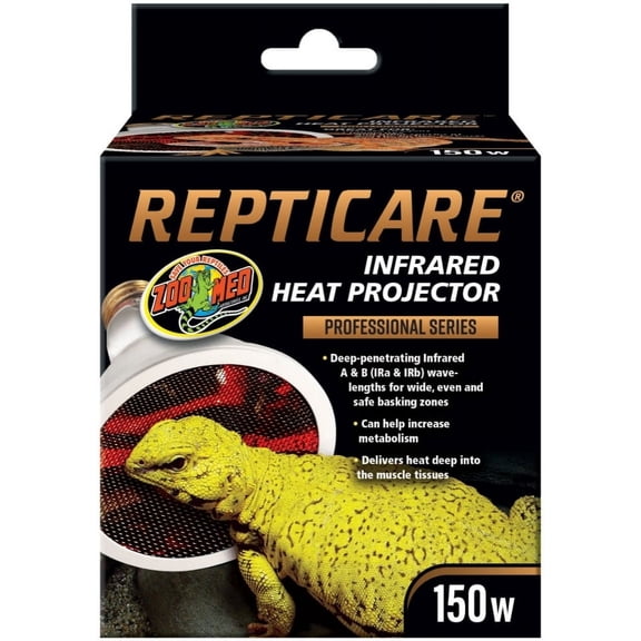 Zoo Med ReptiCare Infrared Heat Projector [Reptile Incandescent Bulbs, Reptile Supplies] 150 watt