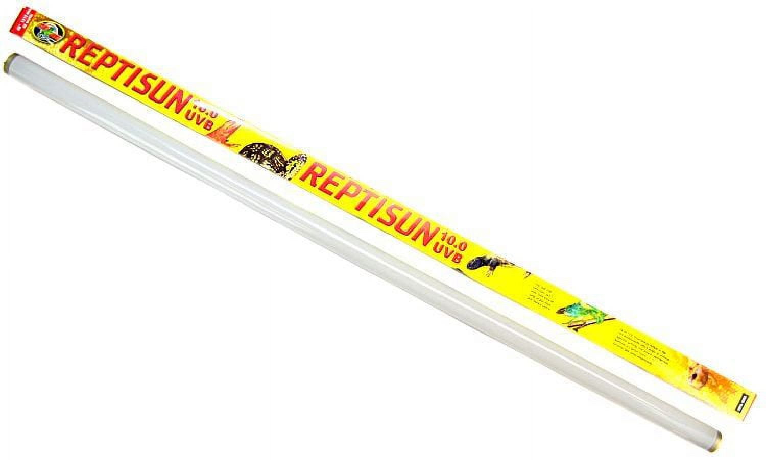 Zoo Med ReptiSun 10.0 UVB T8, 48-Inch, Reptile Habitat Fluorescent Lighting for Larger Terrarium