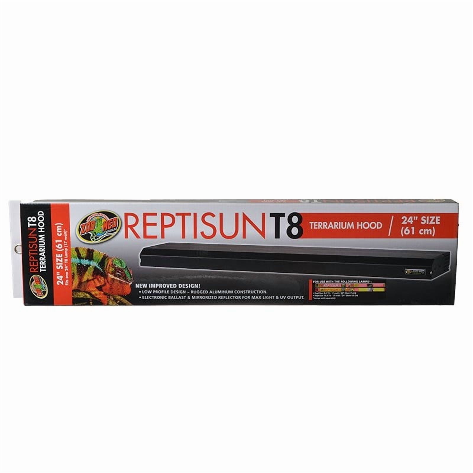 Zoo Med ReptiSun T8 Terrarium Hood [Reptile Light Hoods, Reptile Supplies] 24" long