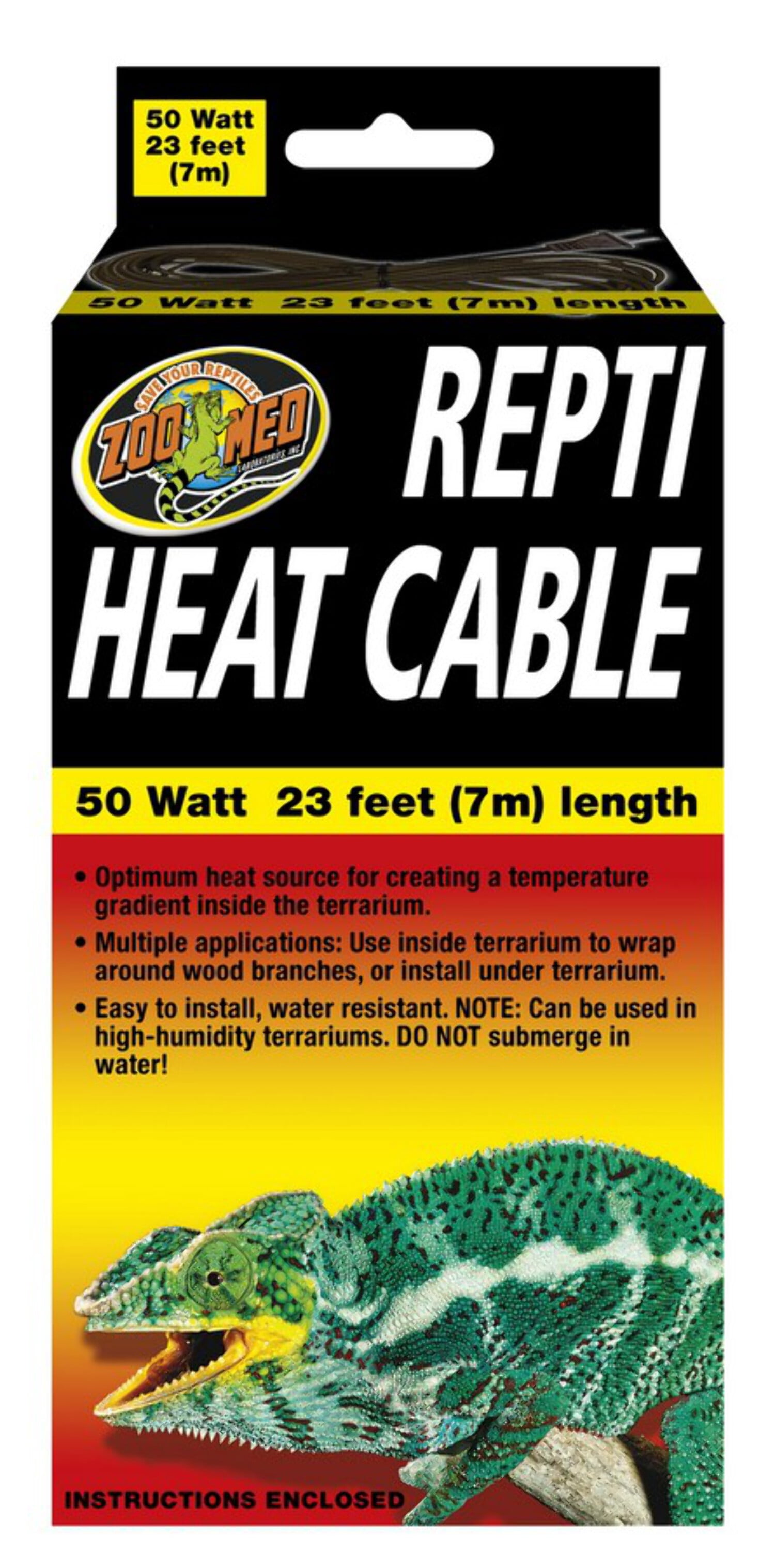 Zoo Med Repti Heat Cable 50 Watts 23 ft - Walmart.com