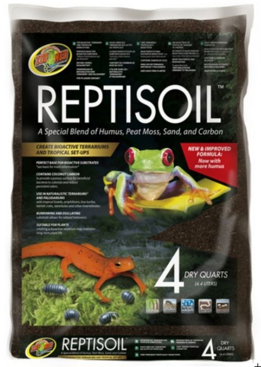 Zoo Med Reptosoil Bedding Blend [Reptile Bark, Soil and Moss, Reptile Supplies] 4 quart