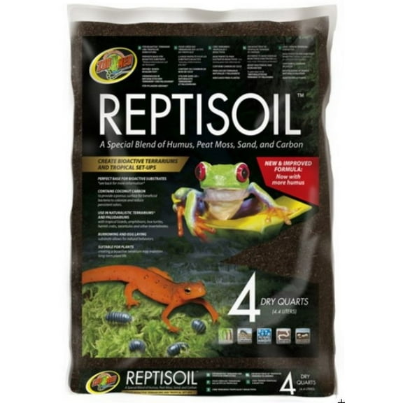 Zoo Med Reptosoil Bedding Blend [Reptile Bark, Soil and Moss, Reptile Supplies] 4 quart
