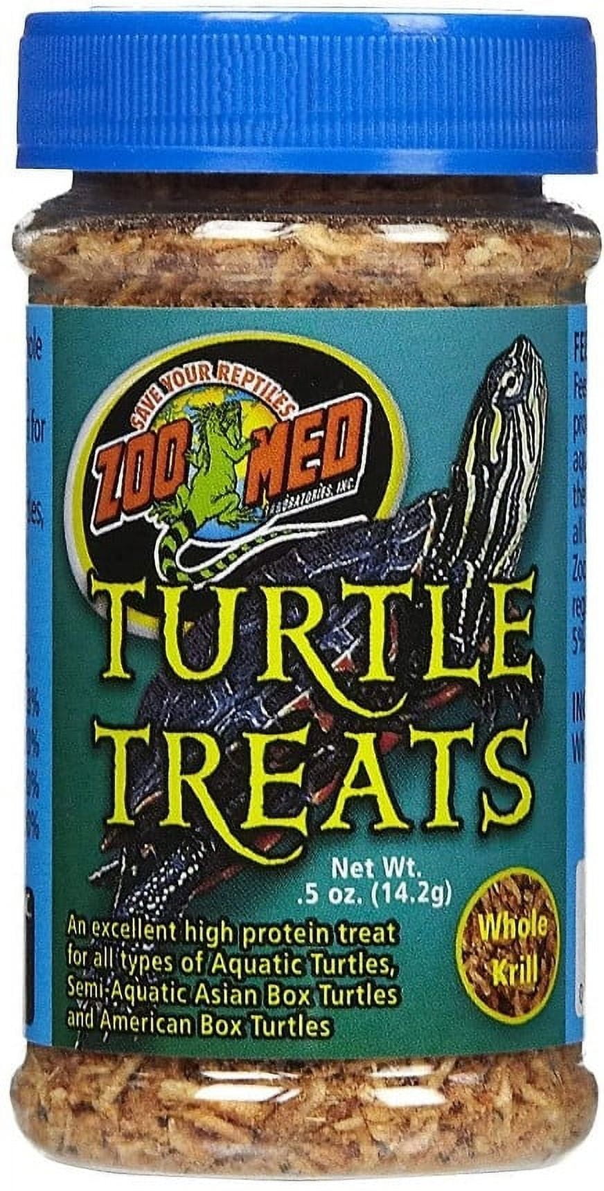 Zoo Med Turtle Treats Whole Krill High Protein Treat for All Turtles [Reptile Tortoise Food, Reptile Crickets and Insects, Reptile Aquatic Turtle Food, Reptile Supplies] 3 oz (6 x 0.5 oz)