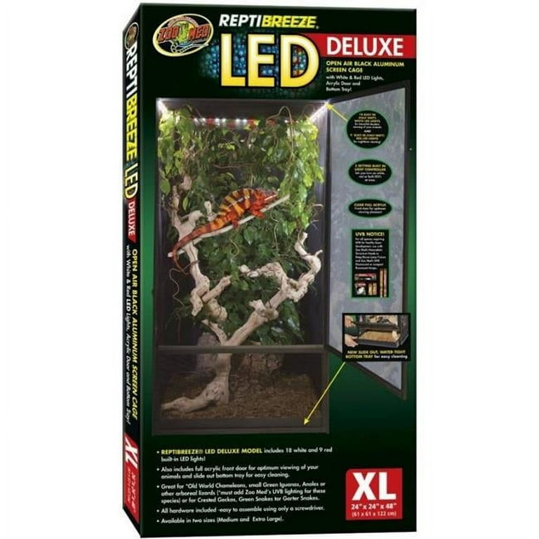 Zoo Med Extra Large ReptiBreeze LED Deluxe Reptile Terrarium