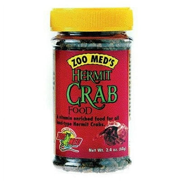 Zoo Med Hermit Crab Food Vitamin Enriched for All Land-Type Hermit Crabs 2.4oz