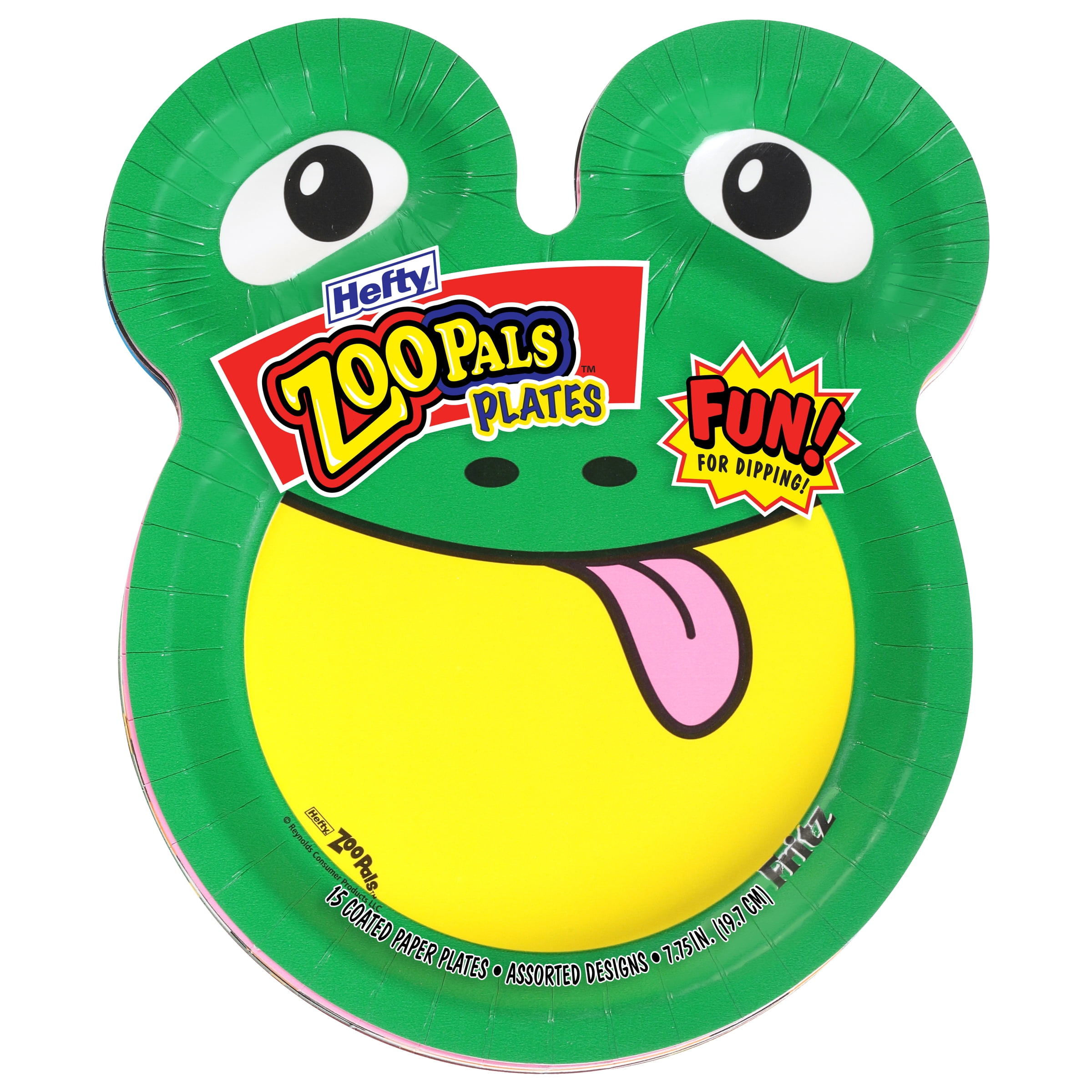 Zoo Pals Paper Plates for Kids, Assorted Animal Designs, 7.75 Inches