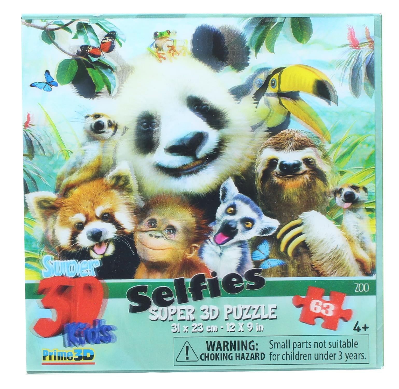  Man 写真セット　500枚強 Zoo Selfie 63 Piece Super 3D Kids Jigsaw Puzzle - Walmart.com