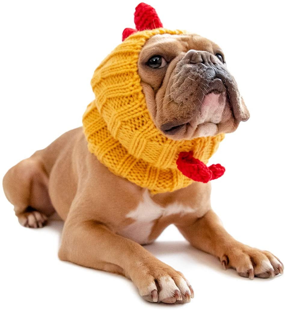 Zoo Snoods Rooster Chicken Costume for Dogs & Cats Warm No Flap Ear