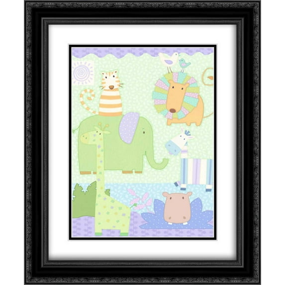 Zoo Time 2 2x Matted 20x24 Black Ornate Framed Art Print by Eisner, Viv