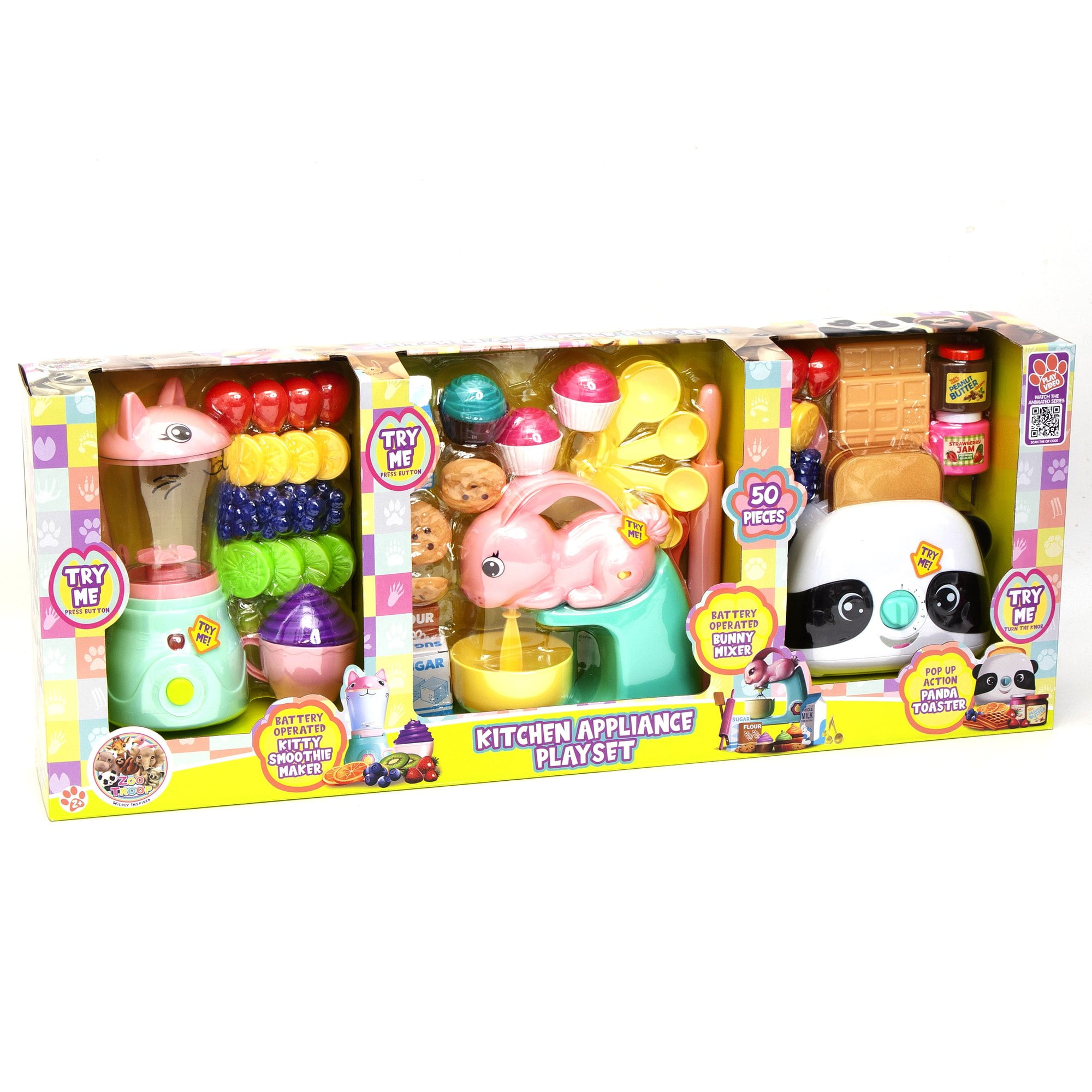 Zoo Troop Animal Kitchen Appliance Playset with 50 Pieces