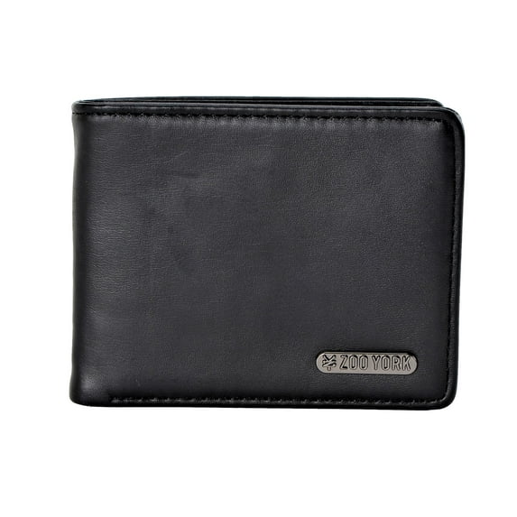 Zoo York Men's Faux Leather Bifold Wallet Black, One Size