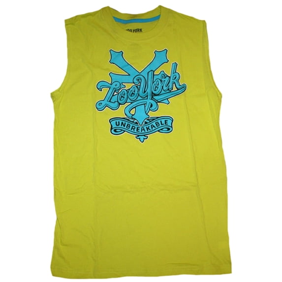 Zoo York Yellow/Green Big Boys Unbreakable Muscle T-Shirt - size L 16/18