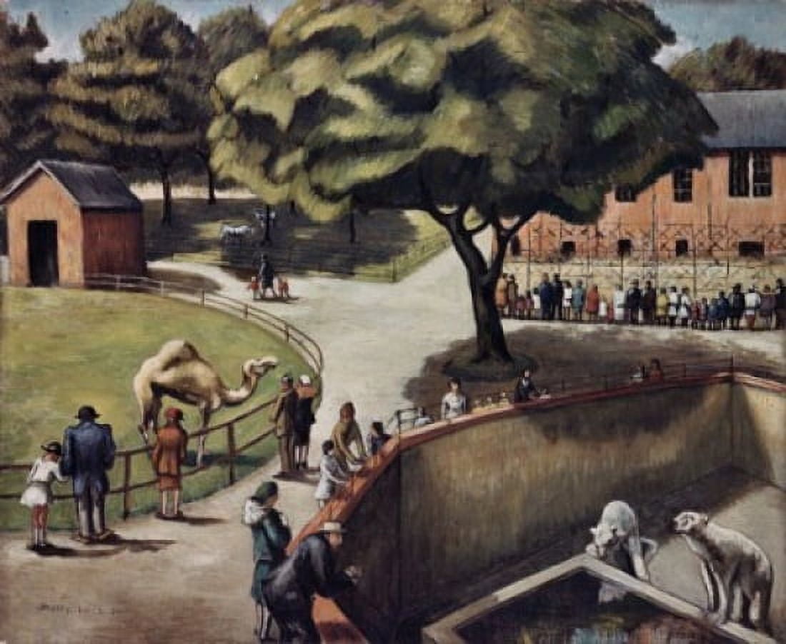 Zoo by Molly Luce born 1896 Canvas Art - Molly Luce (18 x 24)