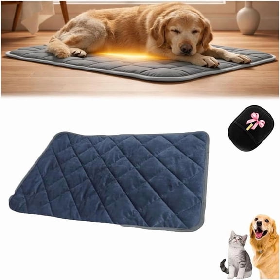 ZooWhale Thermal Reflection Pad for Dogs, 5-Layer Constant Temperature Keep Warmth System Self Heating Dog Mat Reflects Body Heat Washable Pet Pad Works on Any Surface