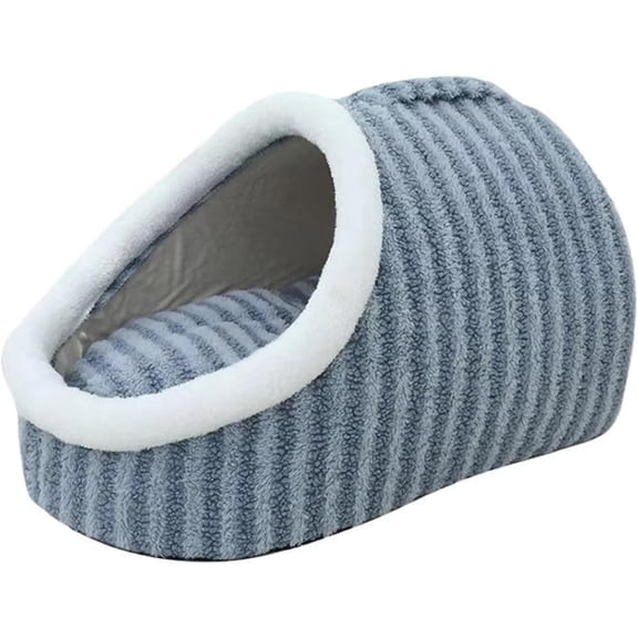 ZooWhale Warm Nest Bed, Soft Cozy Pet Cave with Removable Cushion, Non-Slip Washable Soft Slipper Cave for Small and Medium Pets