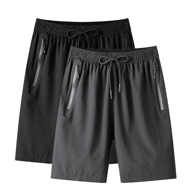 ZooYung Boys Running Shorts Quick Dry Lightweight Athletic Shorts with Zipper Pockets for Workout Gym Training Outdoor Sanyge BoyShort7022 Black Gray 4 M Walmart