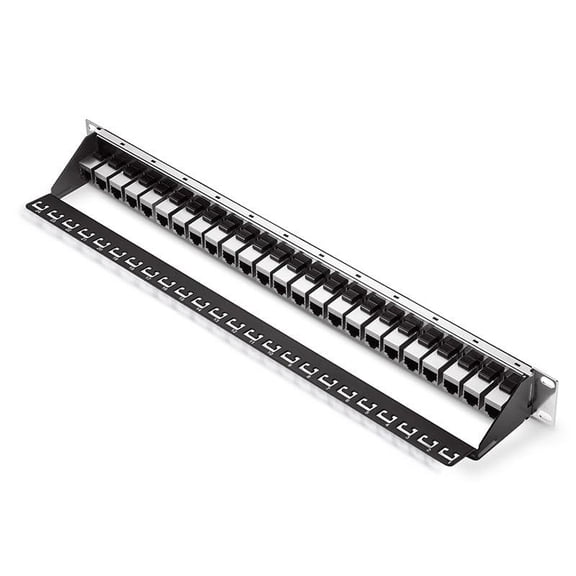 Zoobla | Cat6A 24-Port UTP Patch Panel with Loaded Modular Network Patch Panel