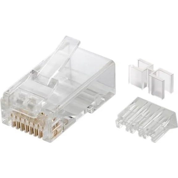 Zoobla | EZ CAT5e RJ45 Pass-Through Network Connectors, UTP Modular Plug for Ethernet Cables - 100 Pack