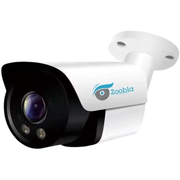 Zoobla - JAZ-6MP Alarm Bullet AI IP Camera, AI, Dual Light, red and Blue Light, Two Way Audio.