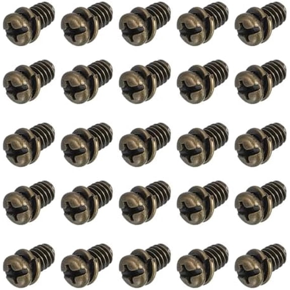 Zooblu 20Pcs Ceiling Fan Blade Screws, 1/4"-20 x 3/8 Carbon Steel Phillips Pan Motor Replacement Screw for Lighting Ceiling Fan, Copper