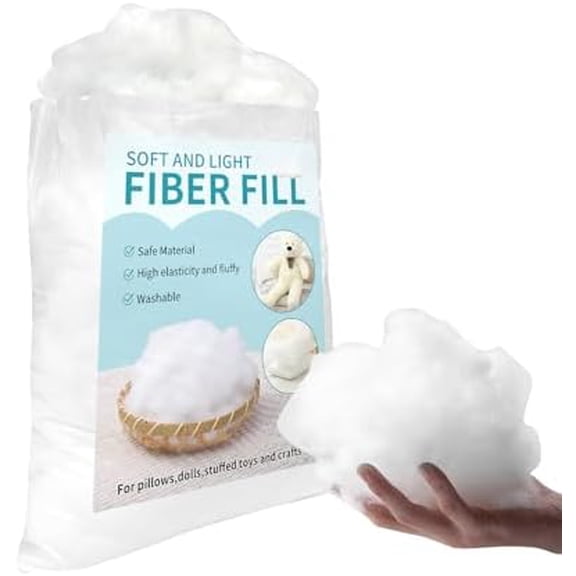 Zooblu Polyester Fiberfill Stuffing 300g/10.5oz - Ultra-Soft & Fluffy Premium Stuffing for Stuffed Animals,Cotton Pillow Filling, DIY Crafts - High Resilience Recyclable