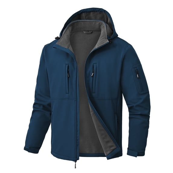 Zoofly Men's Waterproof Fleece Lined Softshell Jackets