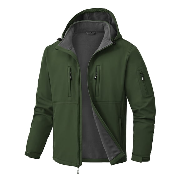 Zoofly Men's Waterproof Fleece Lined Softshell Jackets