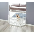 thumbnail image 1 of Zoogamo Tri-Fold Wooden Pet Gate, 47" Wide, White, 1 of 4