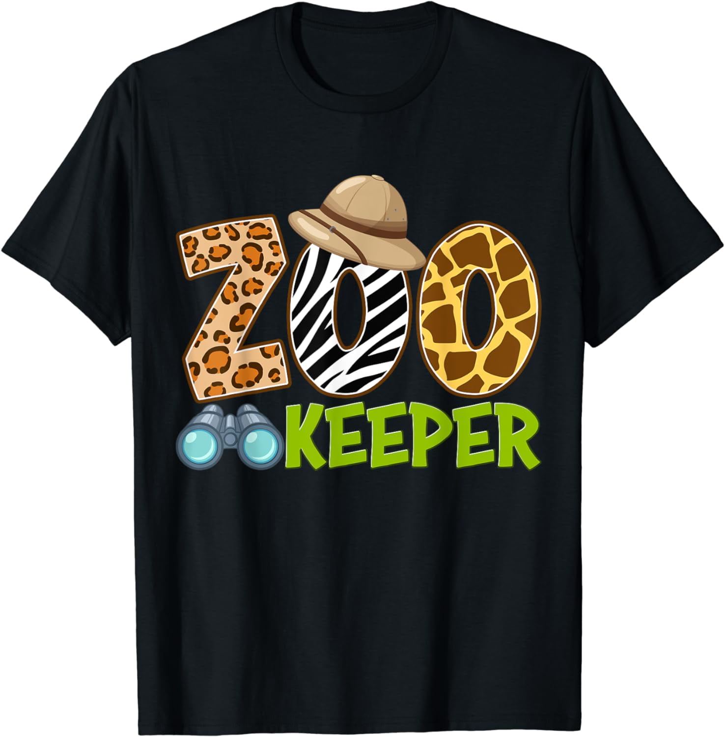Zookeeper Costume Safari Trip African Savanna Animals Theme T-Shirt ...