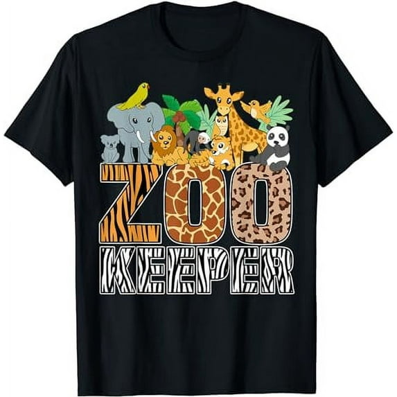 Zookeeper Costume Zebra Wild Print African Animal Keeper T-Shirt