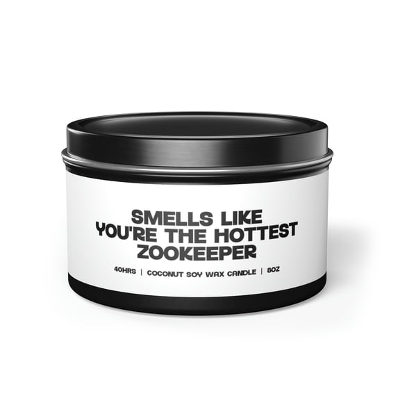 Zookeeper Zookeeping Graduation Tin Candle Gift Decor Vanilla Coffee
