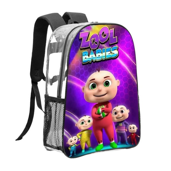 Zool Babies Pattern Transparent Backpack Lightweight And fashionable Showcasing Personality And Leading The Trend