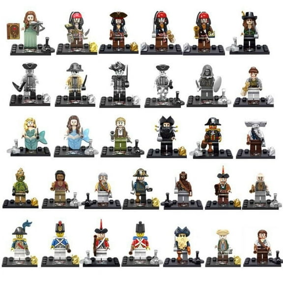Zooland 32PCS Pirate Legend Style Action Figures Sea Adventure Fantasy Fighters & Building Block Decor | Gift Collection for Youth